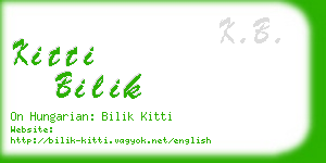 kitti bilik business card